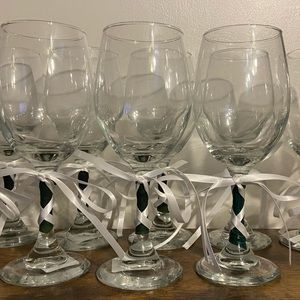 Wine Glass Decorated Stems
